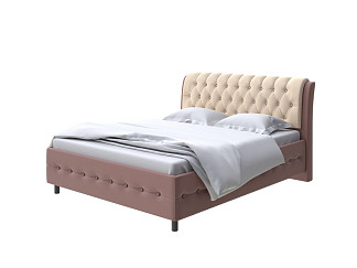 Кровать Como (Veda) 4 с ПМ + Матрас Orto Comfort Middle (Экокожа Молочный шоколад/Бежевый) 200x190