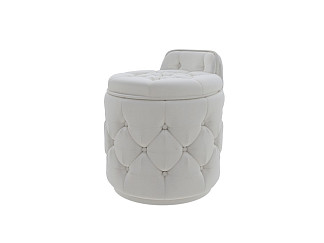 Пуфик Пуф Verda Classic (Ткань: Микровелюр Marino 2 Молочный) 48x48