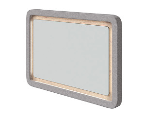 Зеркало Орматек Megapolis (ЛДСП Бунратти+ткань Бунратти/Nice Кремовый) 95x65