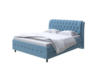 Кровать Como (Veda) 4 с ПМ + Матрас Orto Comfort Middle (Ткань: Шенилл Piano 14 Королевский синий) 200x200