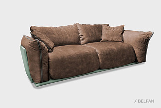 "Ferre" диван 2-х местный; нераскл.; 22; Infinity 03+Infinity 03+Oracul 695 (гр.2/МТХ+СМ)