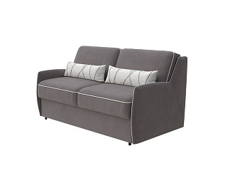 Орматек Диван-кровать Synergy Slim (Ткань: Велюр Enigma 14 Темно-серый/Enigma 2 Бежевый) 160x196