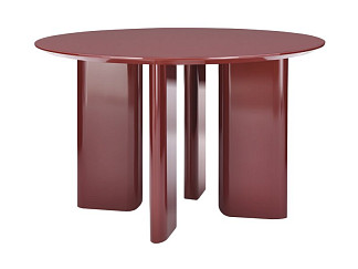 Обеденный стол Алмонт 120 Бордовый Глянец