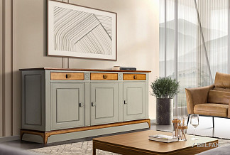 Тумба 3-х дверная «Бриансон»; корсика+дуб