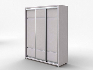 Шкаф Орматек Шкаф-купе 3х дв Orma Soft 2 (без зеркал) (Ткань: Микровелюр Laska 01 Белая смородина) 177x60