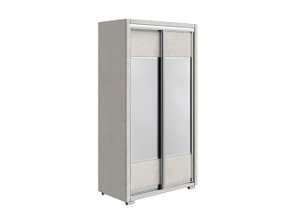 Шкаф Орматек Шкаф-купе 2х дв Orma Soft 2 (2 зеркала) (Ткань: Велюр Sohu Крем) 119x60